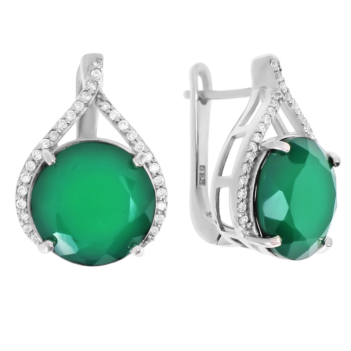 

Серьги из серебра Balex Jewellery 2405936126, хризопраз/фианит, 2405936126