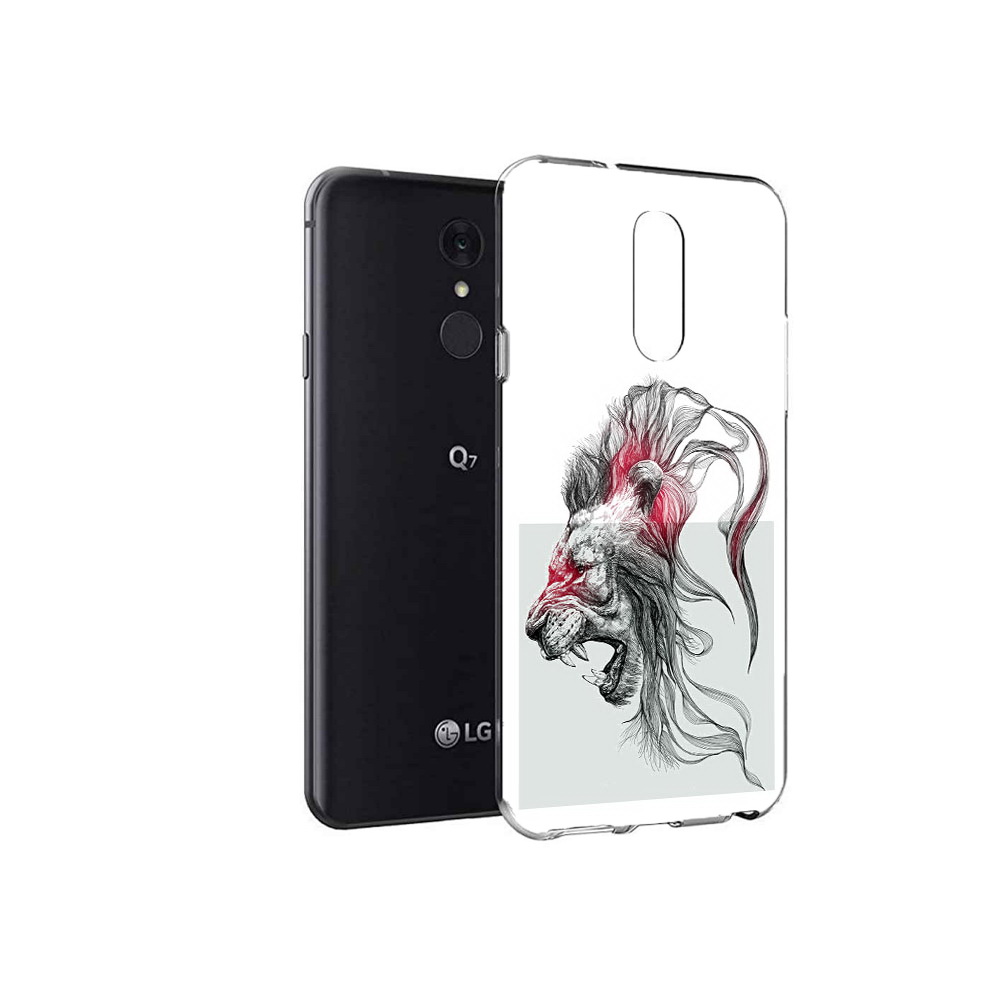 

Чехол MyPads Tocco для LG Q7 разъяренный лев (PT113427.75.576), Tocco