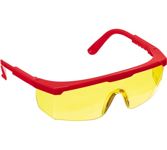 Защитные очки открытого типа ЗУБР Спектр 5, желтые, регулируемые по длине дужки 110329