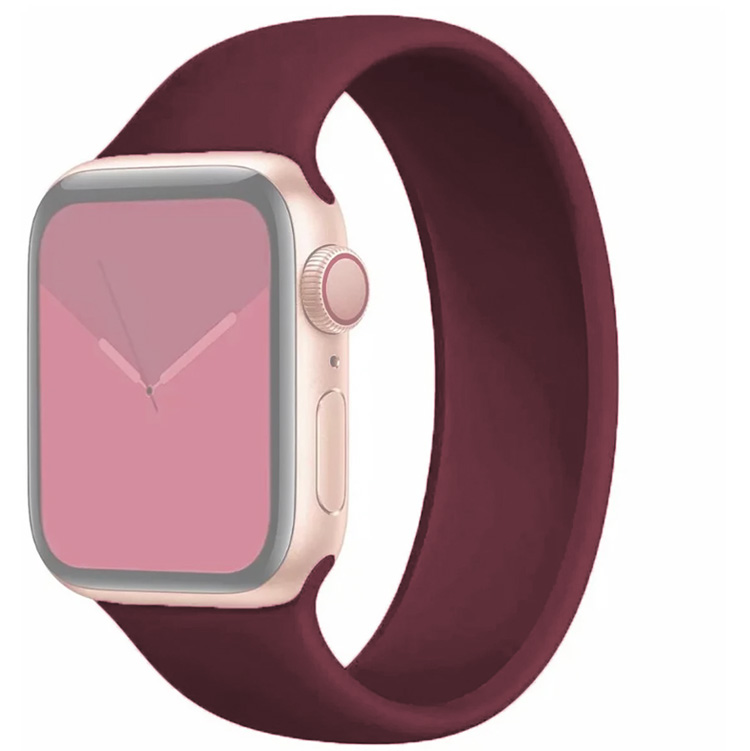 

Ремешок для Apple Watch 1-6/SE 38/40 мм силиконовый InnoZone 145мм - Бордовый