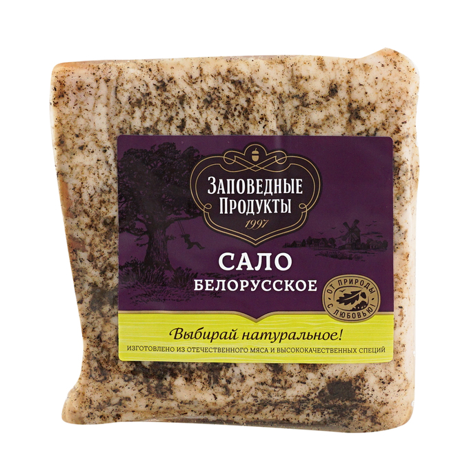 

Сало соленое Заповедные продукты Белорусское +-450 г