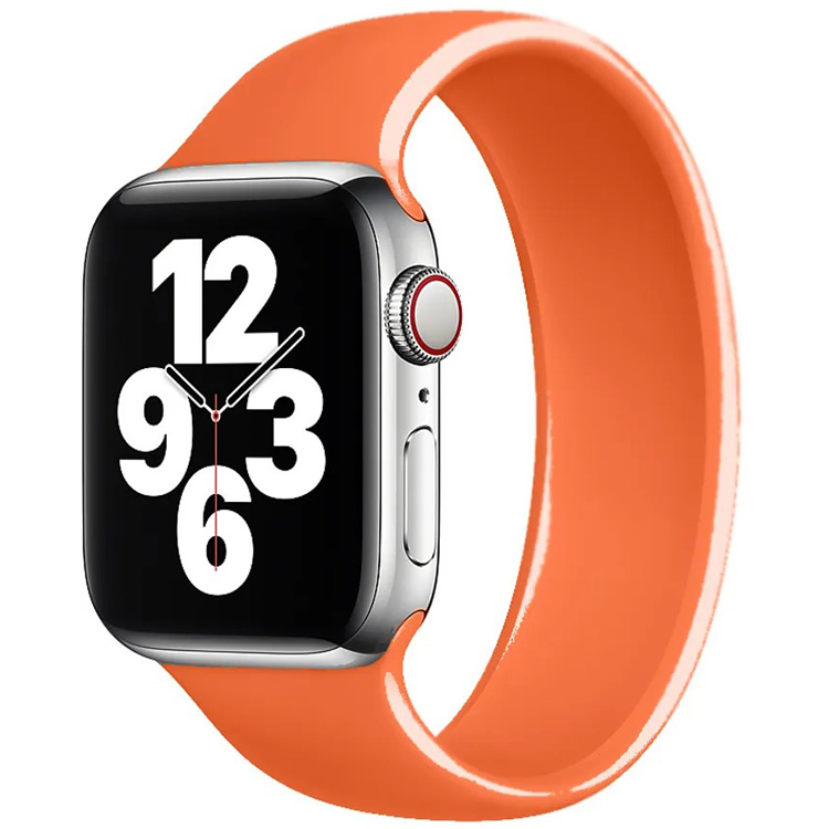 

Ремешок для Apple Watch 1-6/SE 42/44 мм силиконовый InnoZone 155мм - Оранжевый