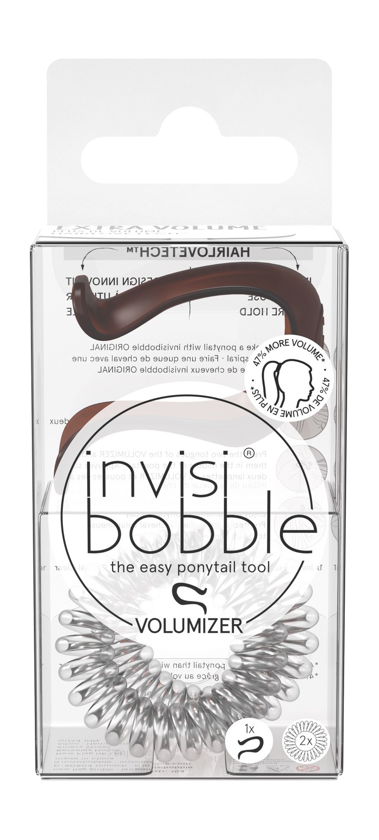 

Набор аксессуаров для создания объемной прически Invisibobble Volumizer Pretty Dark, Коричневый;прозрачный