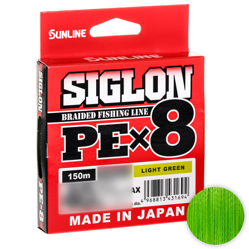 Шнур Sunline Siglon X8 150м. 0.153 LIGHT GREEN