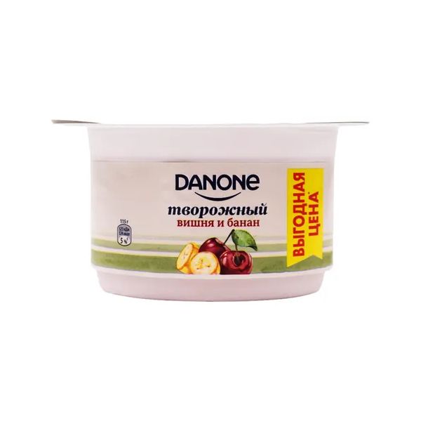 

Десерт фруктовый Danone со вкусом вишня-банан БЗМЖ 115 г