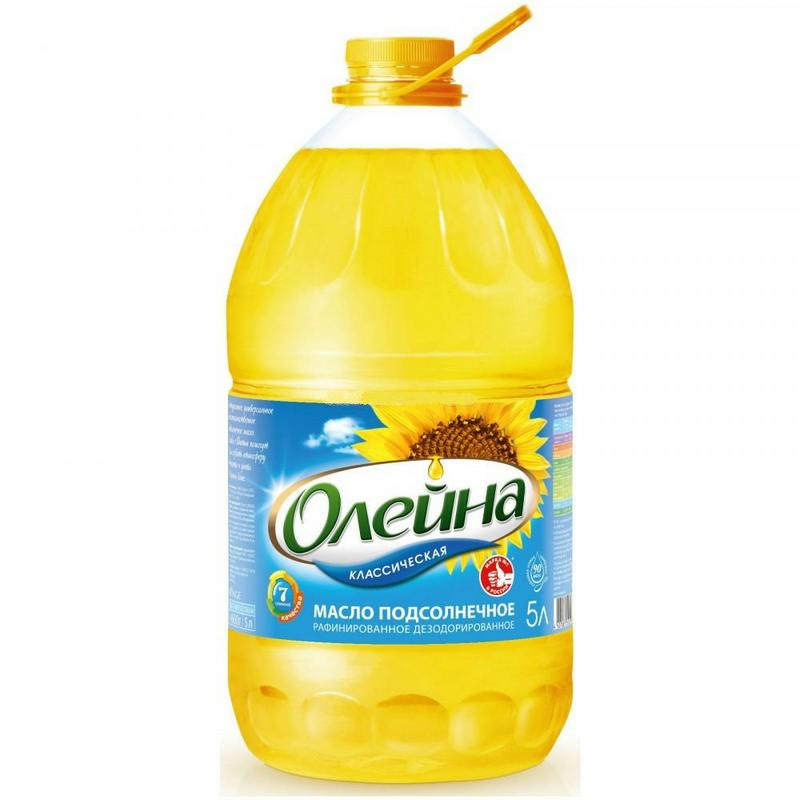 

Масло Олейна подсолнечное рафинированное, 5 л
