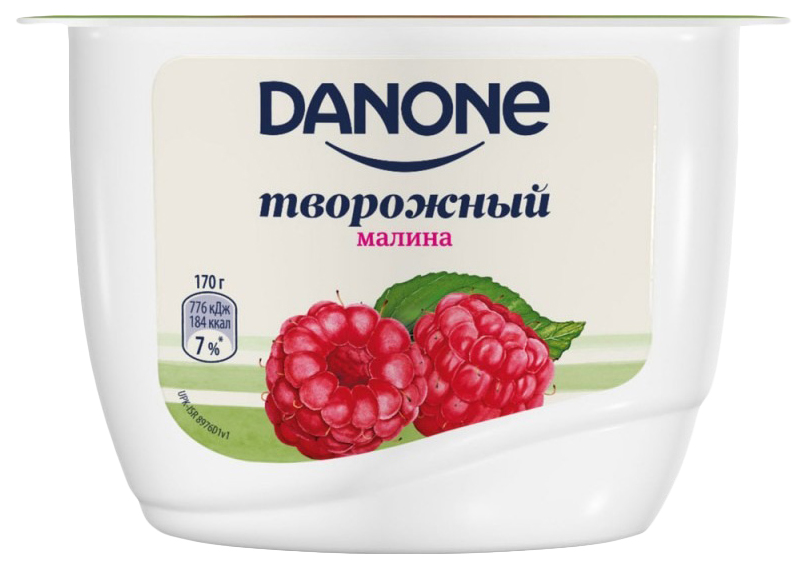 

Продукт творожный Danone малина 3,6% 170 г