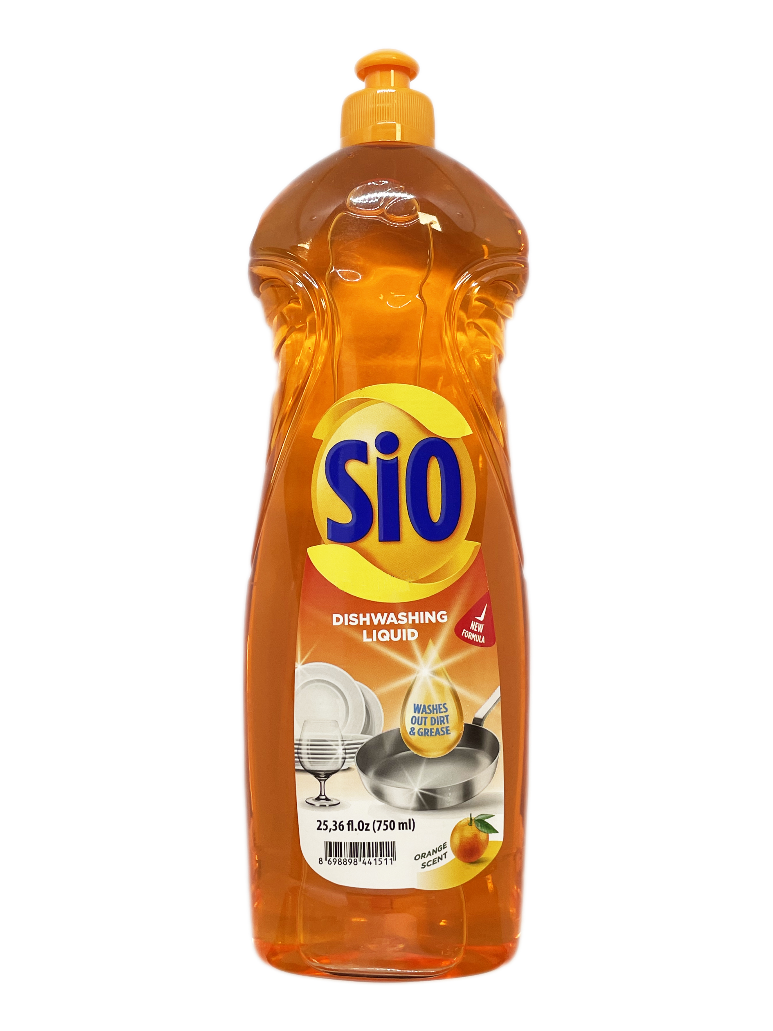 фото Жидкое средство для мытья посуды торговой марки sio orange (аромат апельсина), 750 мл