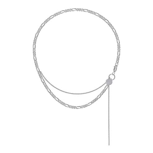 Ожерелье из серебра 38 см Красцветмет NH-22-1749JU-3-1-20