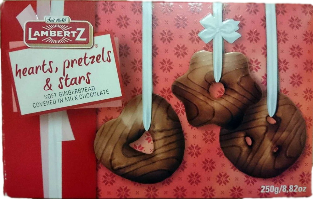 фото Пряники lambertz в молочном шоколаде с декором из темного шоколада 250 г