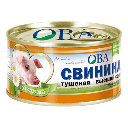 

Свинина тушеная Ова высший сорт 325 г