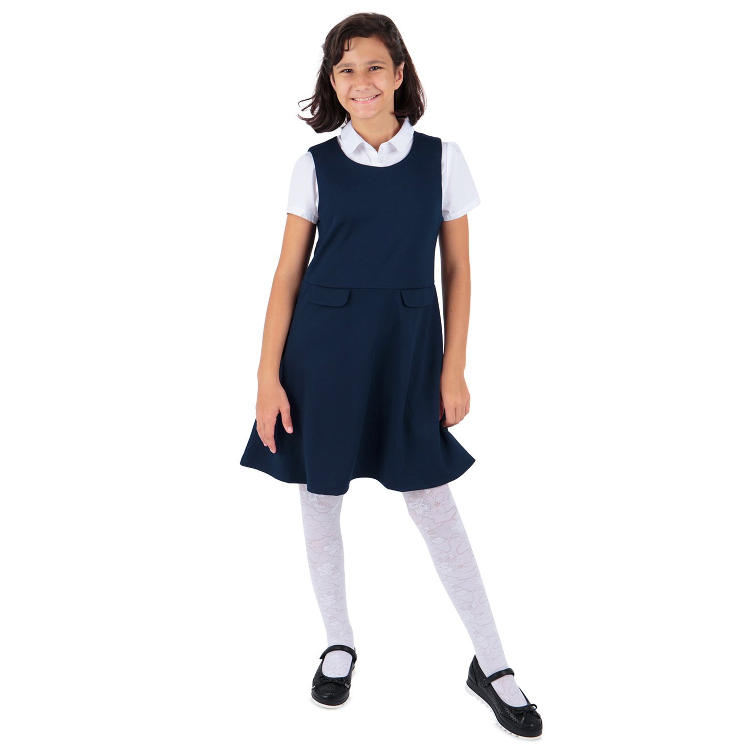 

Сарафан для детей Leader Kids ЛКЗ22224069146дс15 синий 146, ЛКЗ22224069-ДС15