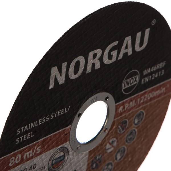 фото Диск отрезной inox 125x1x22.2 мм norgau 083305125