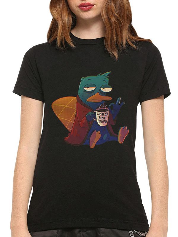 

Футболка женская DreamShirts Studio Перри Утконос PRR-08521b-1 черная M, Черный, Перри Утконос PRR-08521b-1