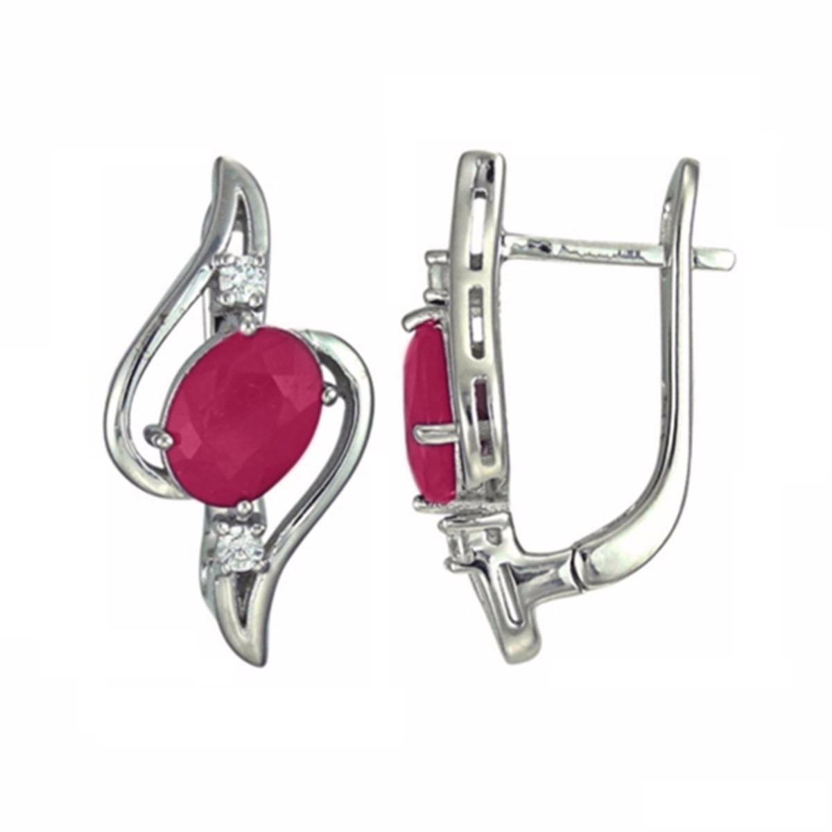

Серьги из серебра Balex Jewellery 2405937062, рубин/фианит