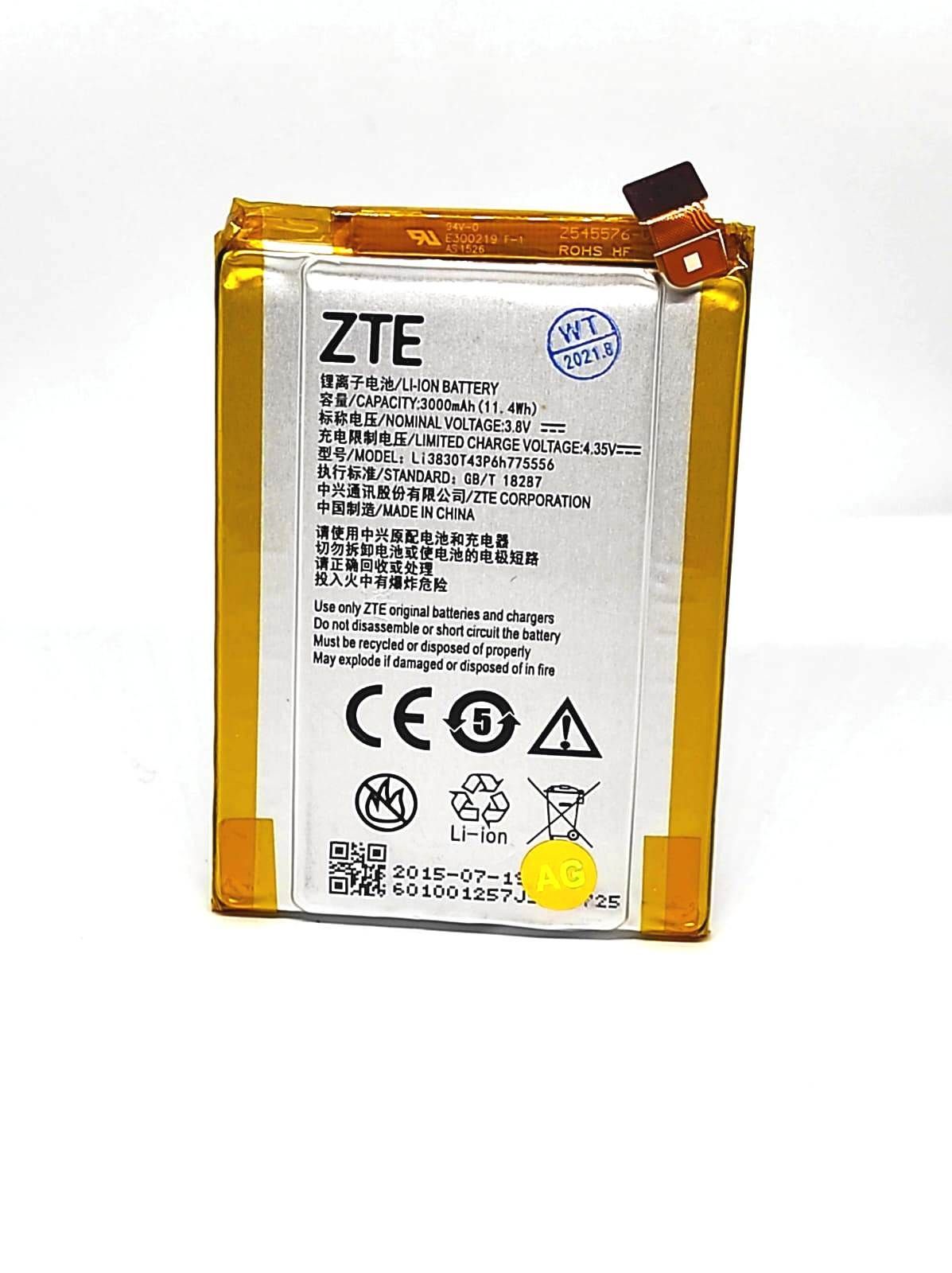 

Аккумулятор для телефона ZTE Axon, Blade V7 Max LI3830T43P6H775556 мАч 3000
