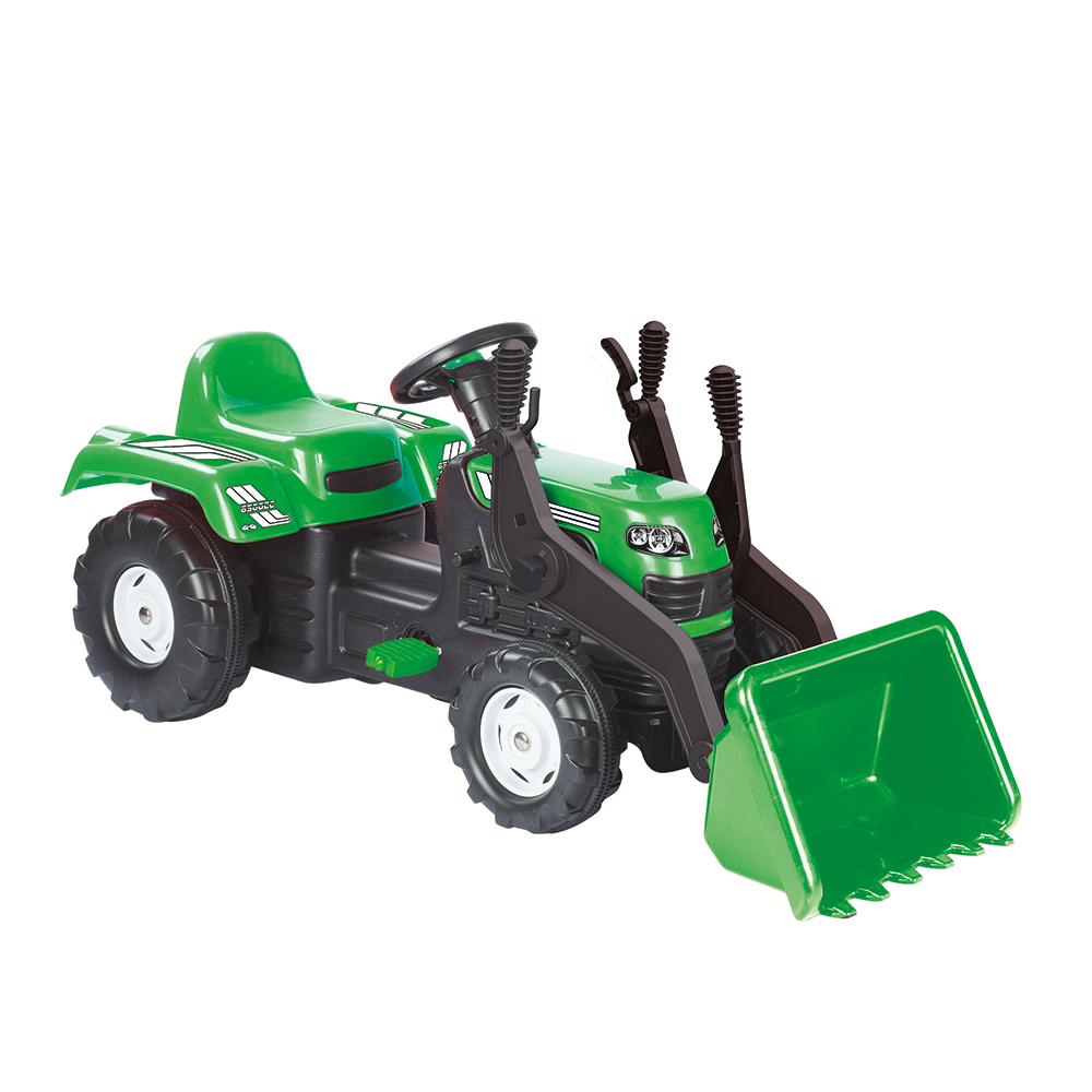 Трактор педальный DOLU Ranchero, с ковшом, клаксон, зеленый falk трактор педальный с прицепом fal 2020ab