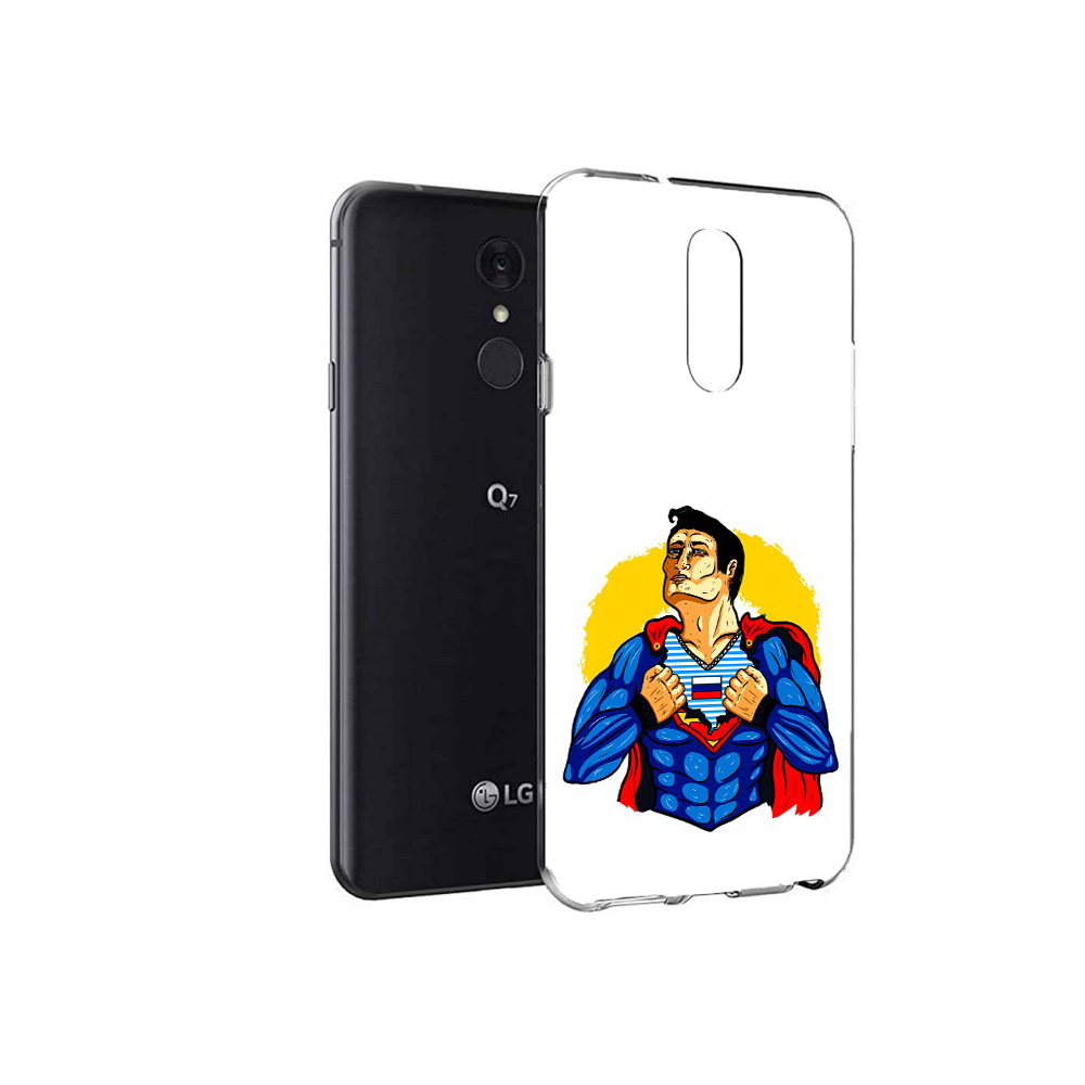 

Чехол MyPads Tocco для LG Q7 русский супермен (PT113427.75.591), Tocco