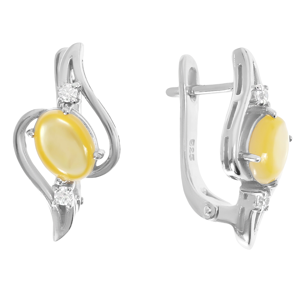 

Серьги из серебра Balex Jewellery 2405937171, перламутр/фианит, 2405937171
