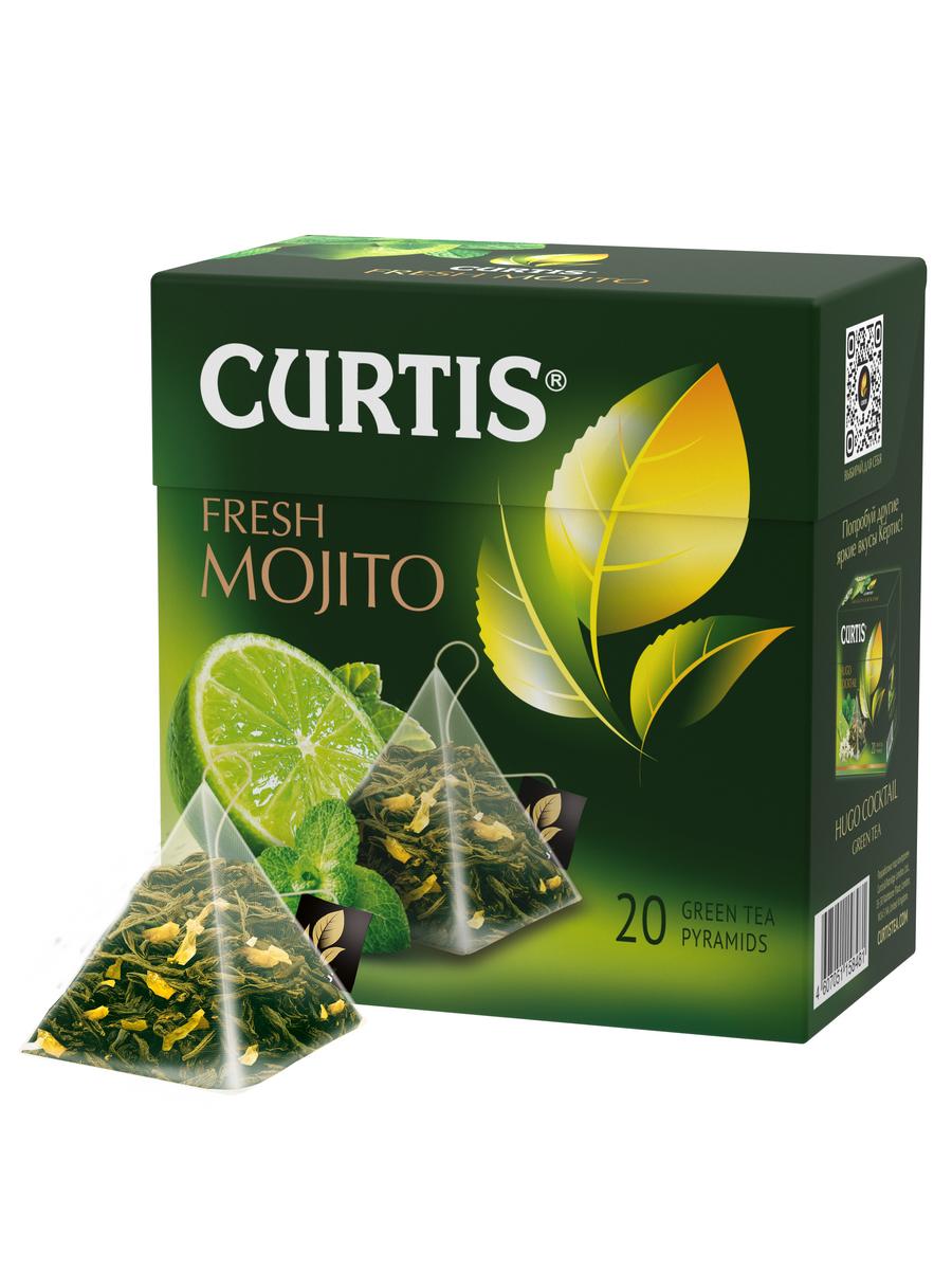 Чай зеленый Curtis Fresh Mojito в пирамидках 1,7 г 20 шт