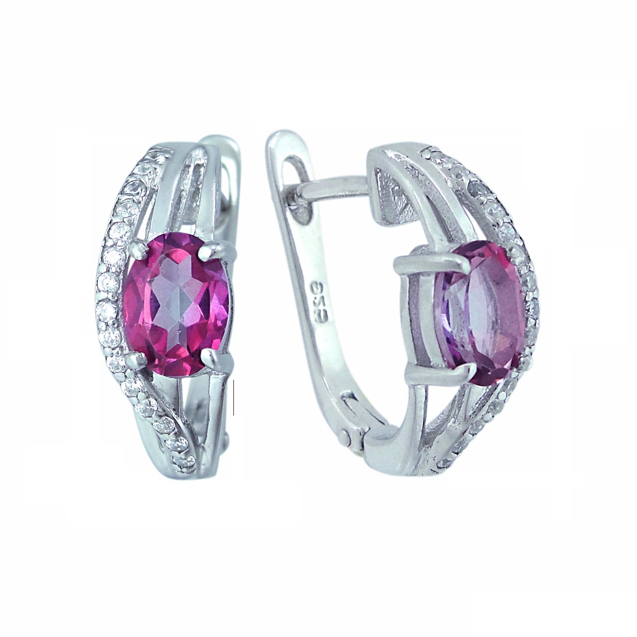 

Серьги женские из серебра Balex Jewellery 2405937342, топаз/фианит
