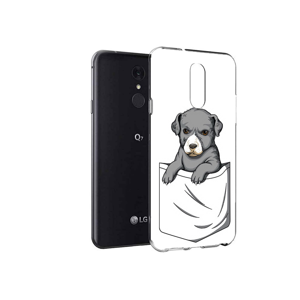 

Чехол MyPads Tocco для LG Q7 собачка в кармане (PT113427.75.611), Tocco