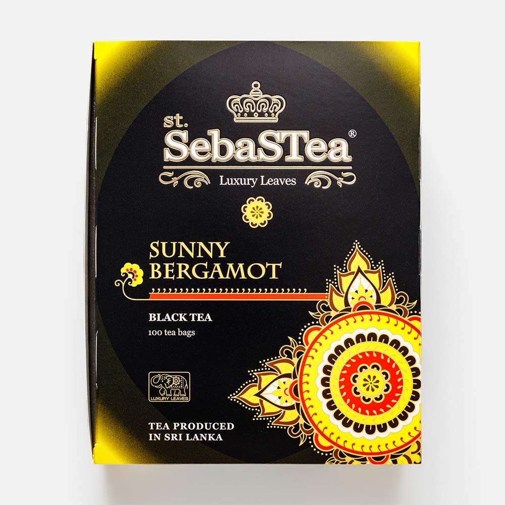 

Чай чёрный SebasTea Sunny Bergamot с ароматом бергамота 100 пакетиков