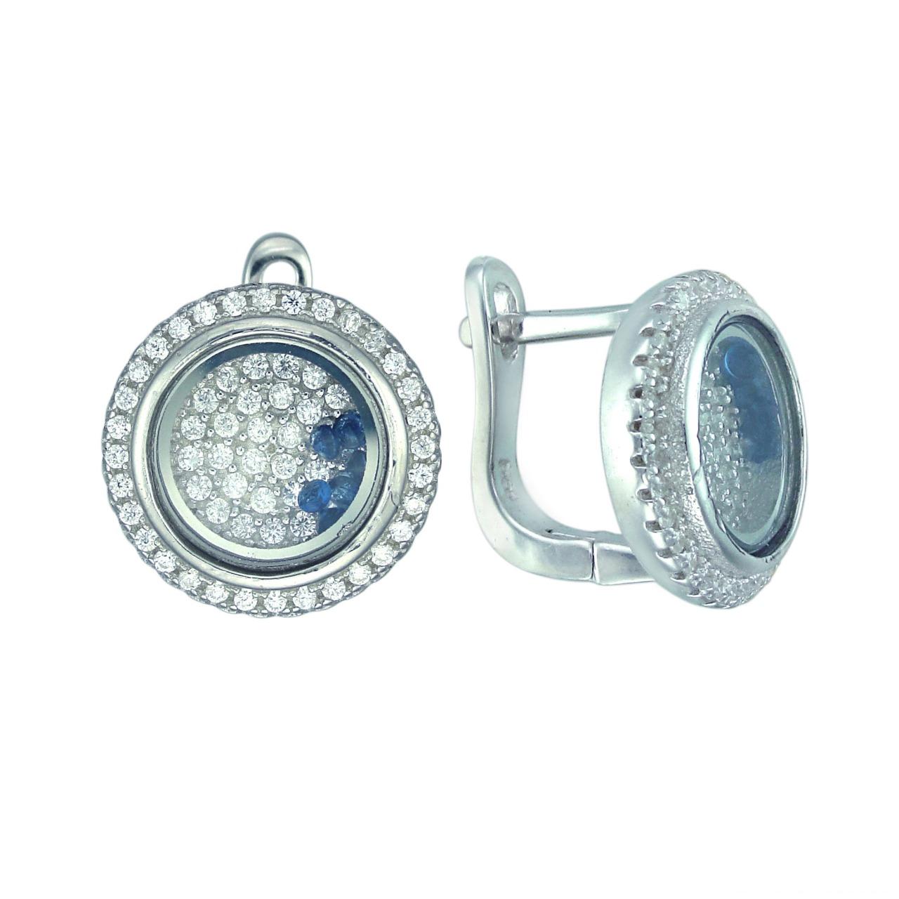 

Серьги из серебра Balex Jewellery 2405937407, сапфир/фианит, 2405937407