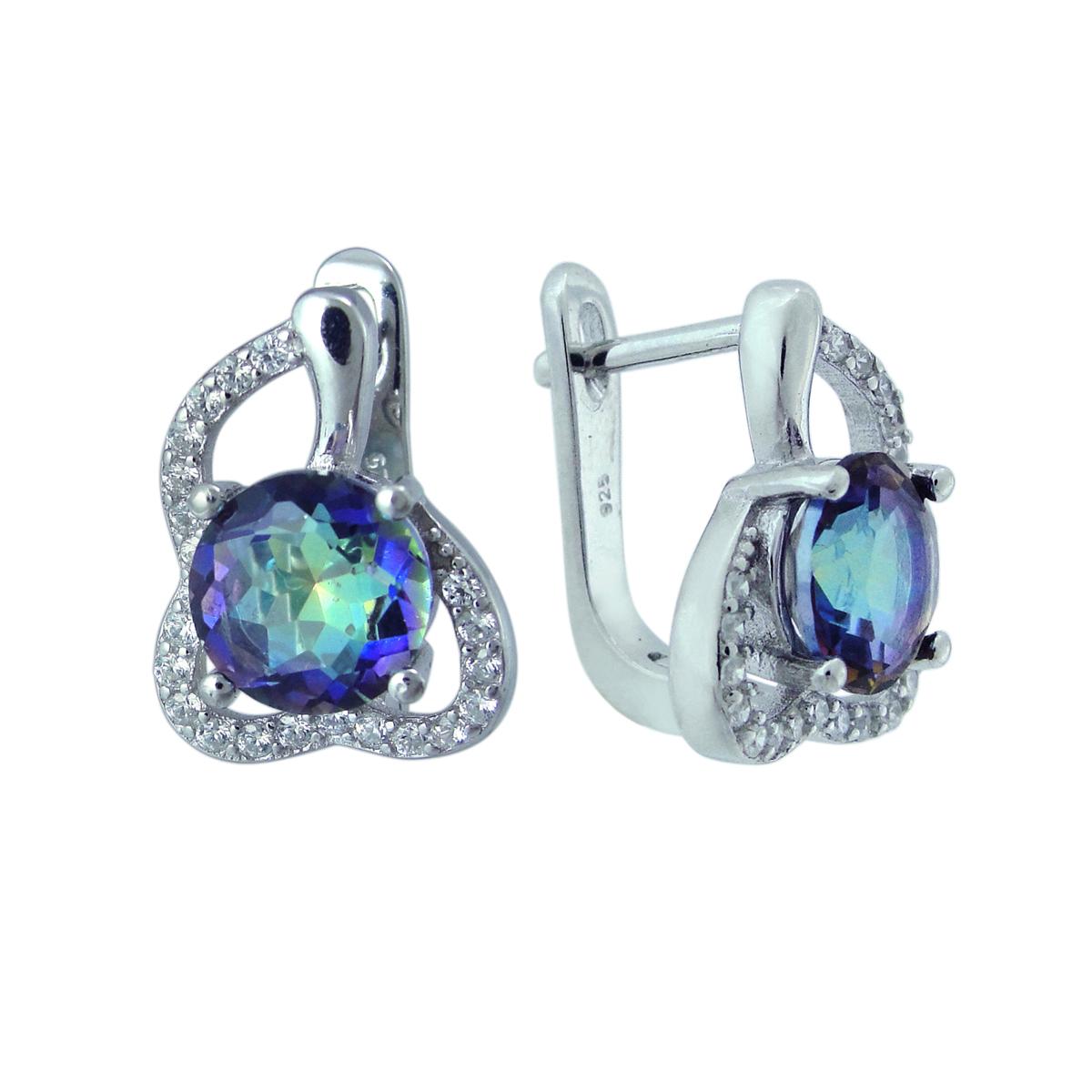 

Серьги женские из серебра Balex Jewellery 2405937410, кварц/фианит