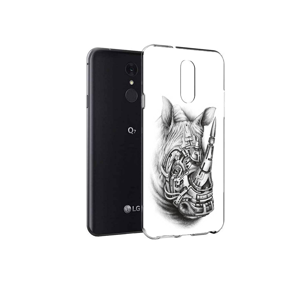 

Чехол MyPads Tocco для LG Q7 стальной носорог (PT113427.75.620), Tocco