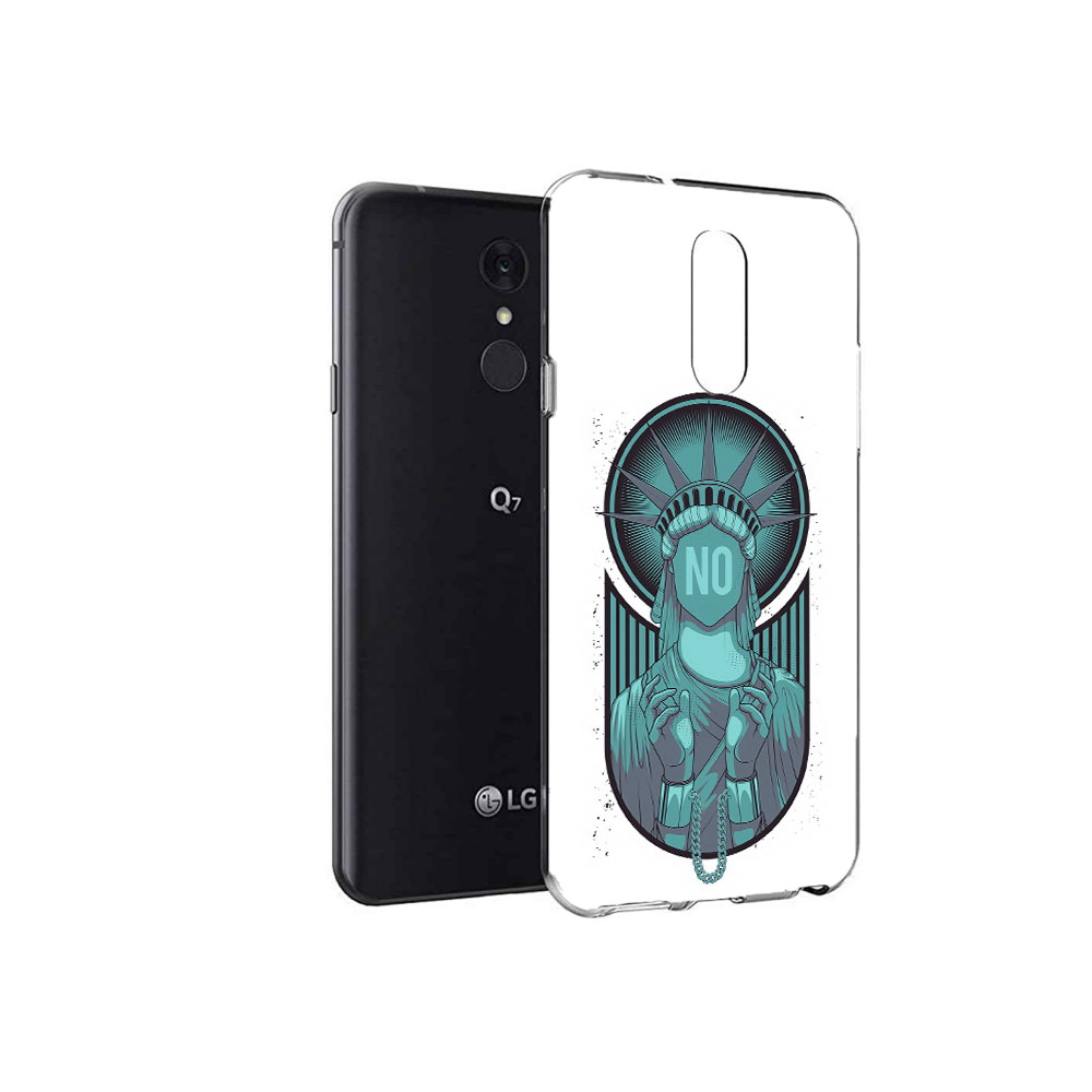 

Чехол MyPads Tocco для LG Q7 статуя свободы зеленый (PT113427.75.623), Tocco