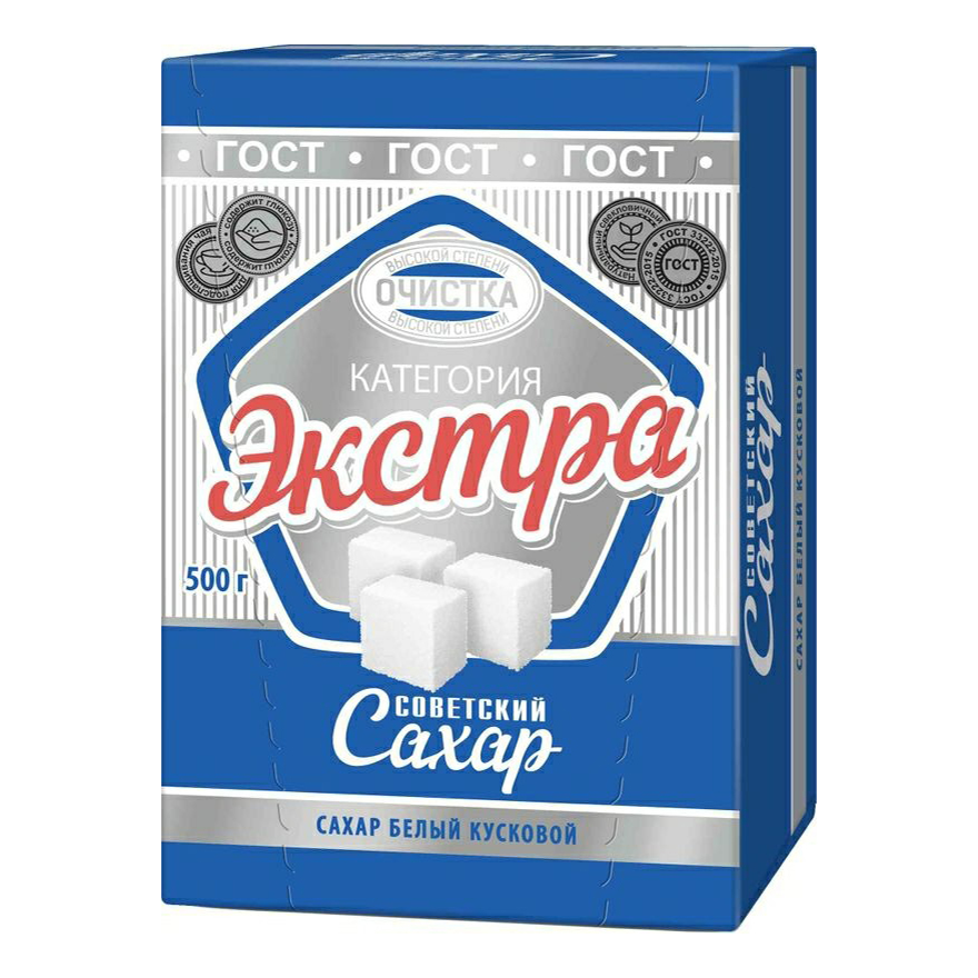 

Сахар Экстра Советский Белый кусковой 500 г