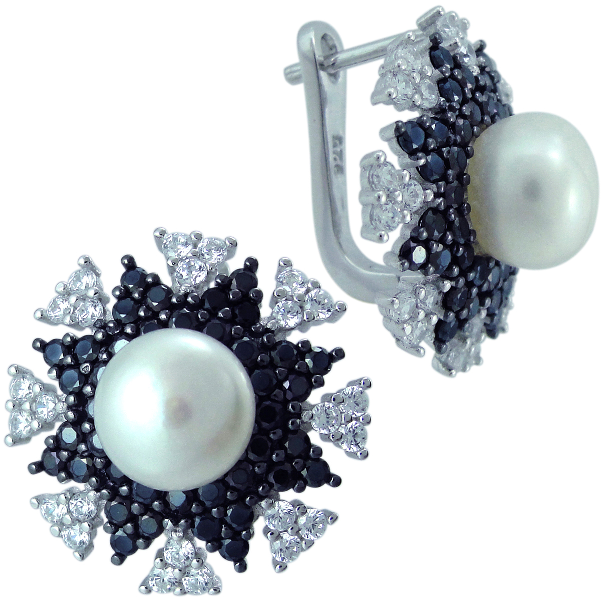 

Серьги женские из серебра Balex Jewellery 2405937434, жемчуг/фианит