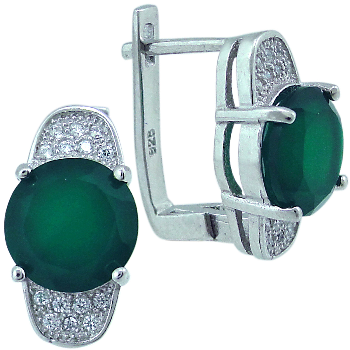 

Серьги из серебра Balex Jewellery 2405937498, хризопраз/фианит, 2405937498
