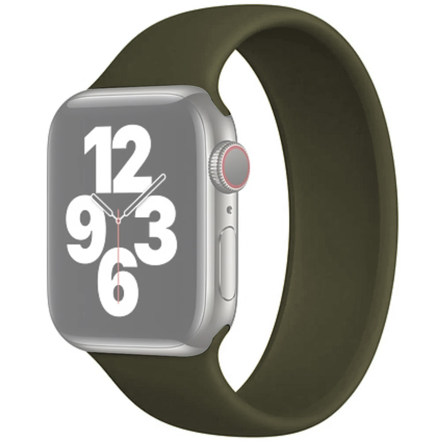 

Ремешок для Apple Watch 1-6/SE 42/44мм силиконовый InnoZone 145мм Сосновый Зеленый