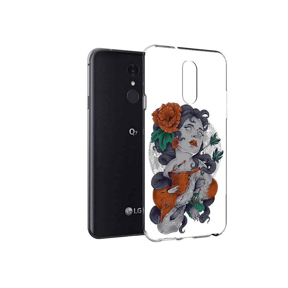 

Чехол MyPads Tocco для LG Q7 темная девушка с лисой (PT113427.75.639), Tocco