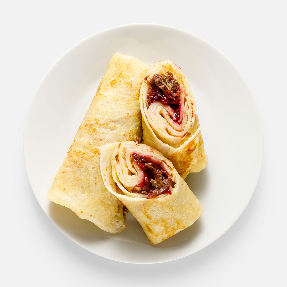 

Блинчики Самокат пшеничные с мясом 140 г