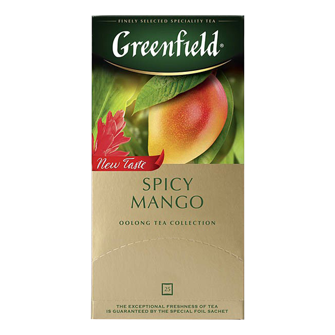 фото Чай зеленый greenfield spicy mango оолонг в пакетиках 2 г х 25 шт