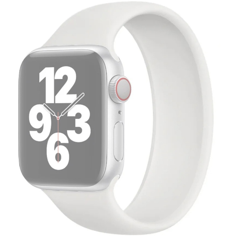 

Ремешок для Apple Watch 1-6/SE 42/44 мм силиконовый InnoZone 155мм - Белый