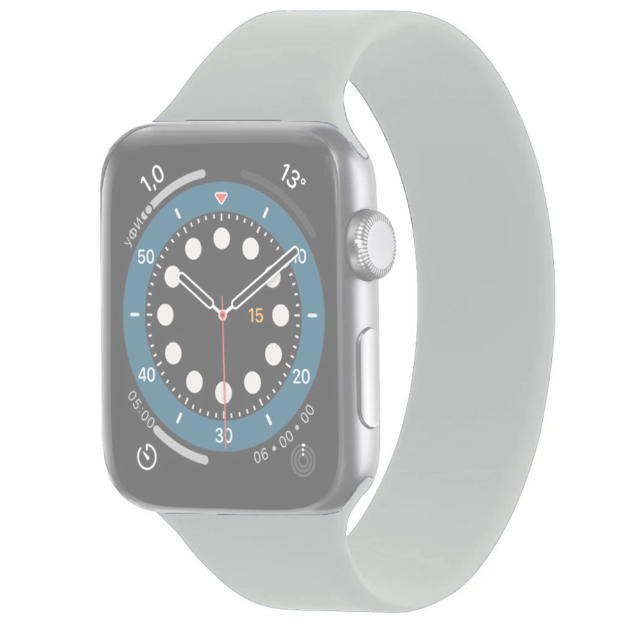 

Ремешок для Apple Watch 1-6/SE 42/44 мм силиконовый InnoZone 145мм Серый Камень