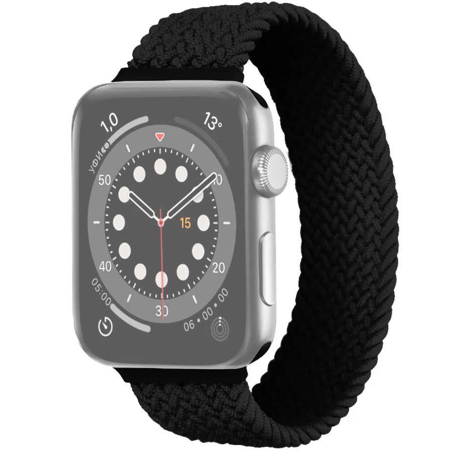 

Ремешок для Apple Watch 1-6/SE 38/40 мм нейлоновый плетеный InnoZone 145мм - Черный