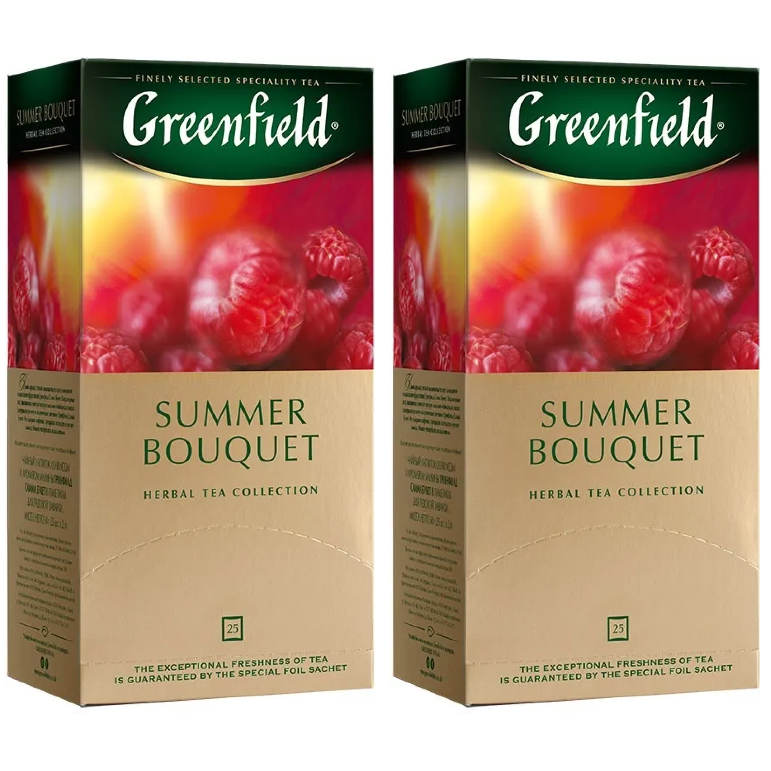 Чай травяной Greenfield Summer Bouquet, 2 упаковки по 25 пакетиков