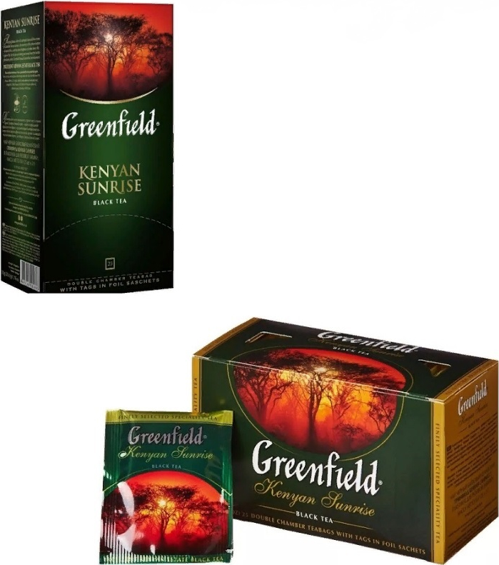 

Чая черный Greenfield Kenyan Sunrise в пакетиках 2 г 25 шт