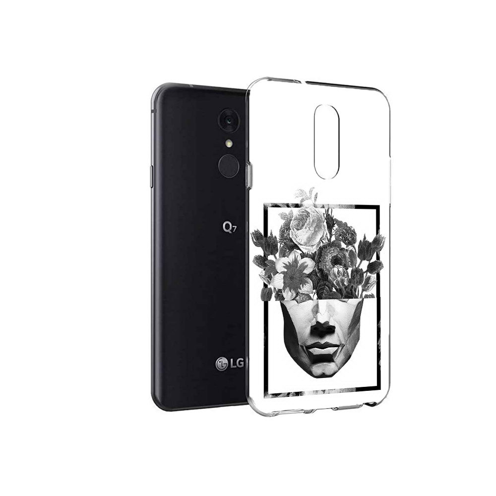 

Чехол MyPads Tocco для LG Q7 черно белая ваза в абстракции (PT113427.75.678), Tocco
