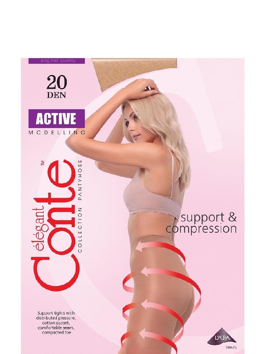 

Колготки женские Conte ACTIVE 20 коричневые 2, Коричневый, ACTIVE 20