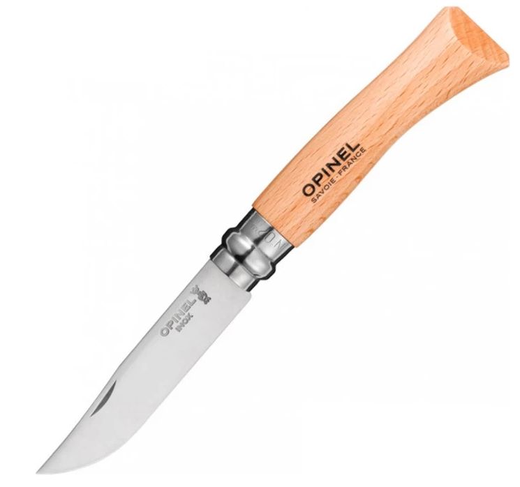 

Нож Opinel №7 VRI Colored Tradition нерж. сталь, рукоять граб, клинок 8см, темляк голубой