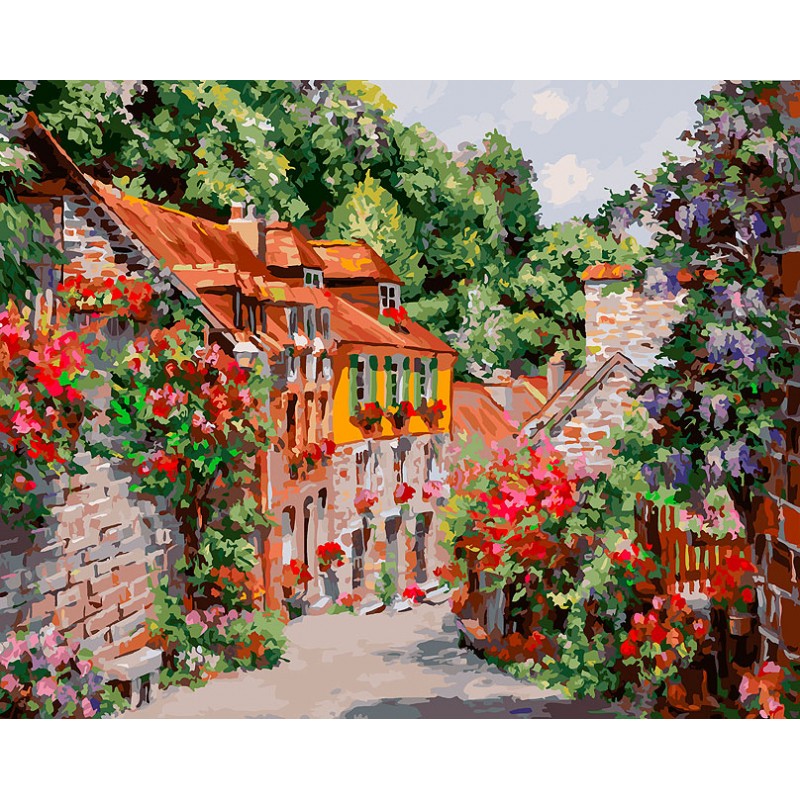 

Раскраска по номерам Франция. Динан. Белоснежка 451-ART, Франция динан