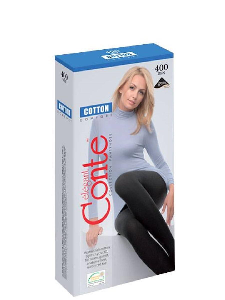 фото Колготки женские conte cotton 400 черные 5