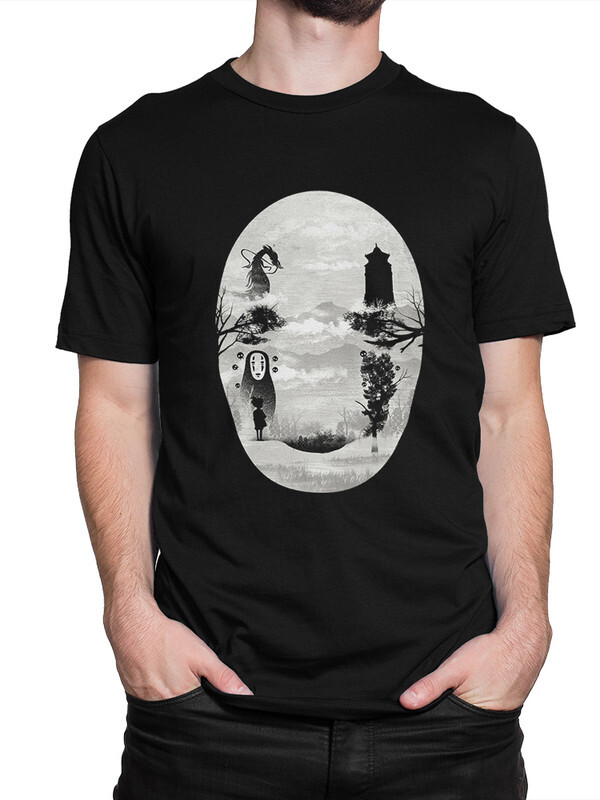 фото Футболка мужская dream shirts унесенные призраками - spirited away черная 2xl