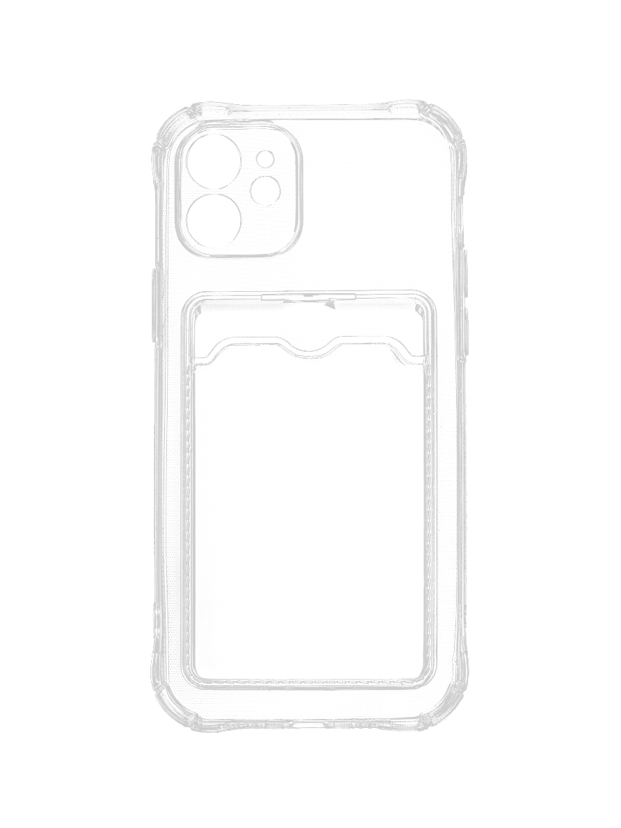 фото Чехол для iphone 12 с картхолдером, прозрачный с защитой камеры, с принтом россия орёл zibelino